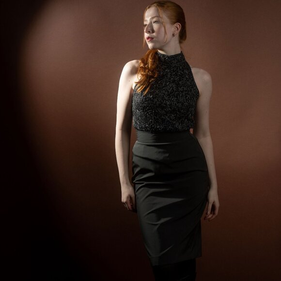 Prada Midi Pencil Skirt in Grey, Timeless Classic - Size S - Picture 9 of 10